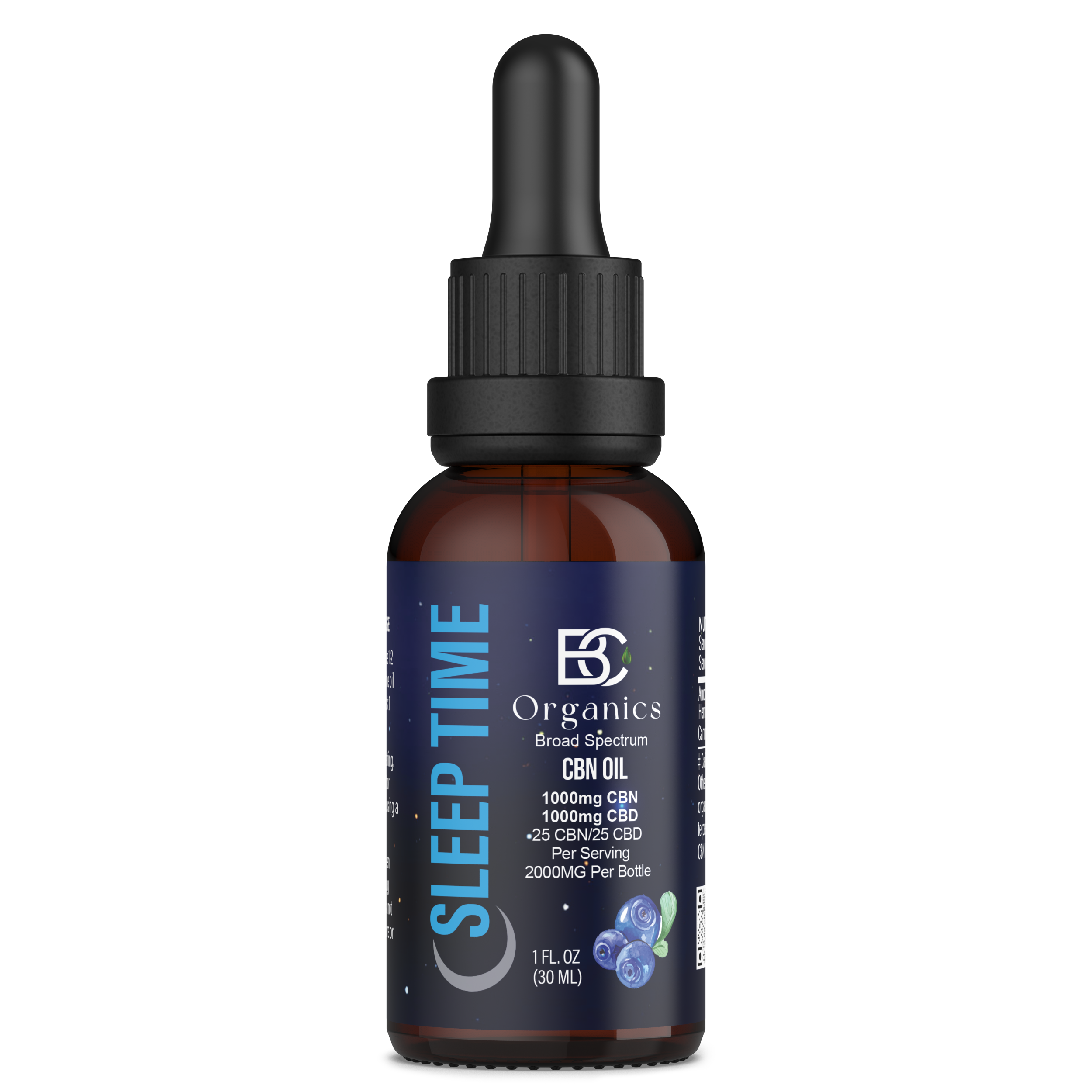 Blueberry CBD + CBN Oil Restful Sleep and Relaxation - BC Organics