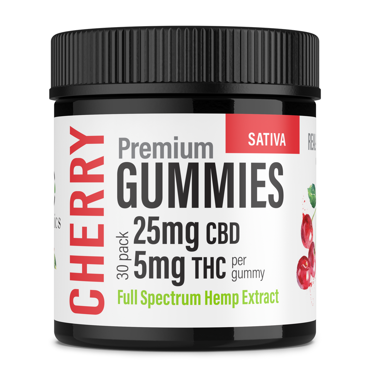 Cherry Balance Gummies: 25mg CBD + 5mg THC | Full Spectrum