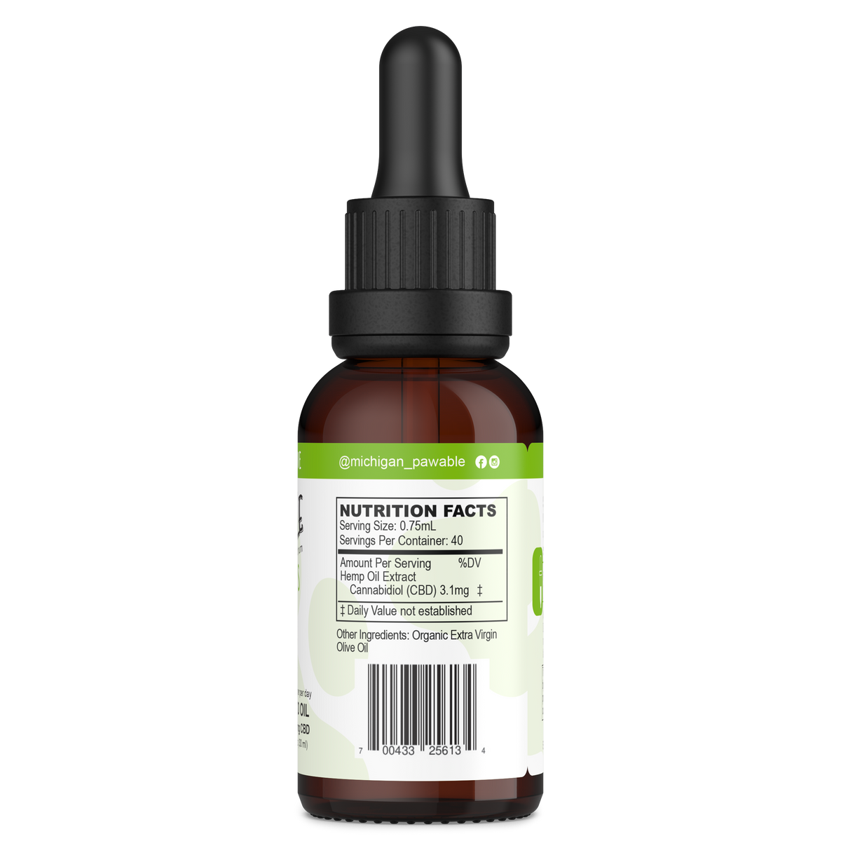 125mg CBD Oil for Small Dogs (25 lbs &amp; Under) | THC-Free &amp; Organic