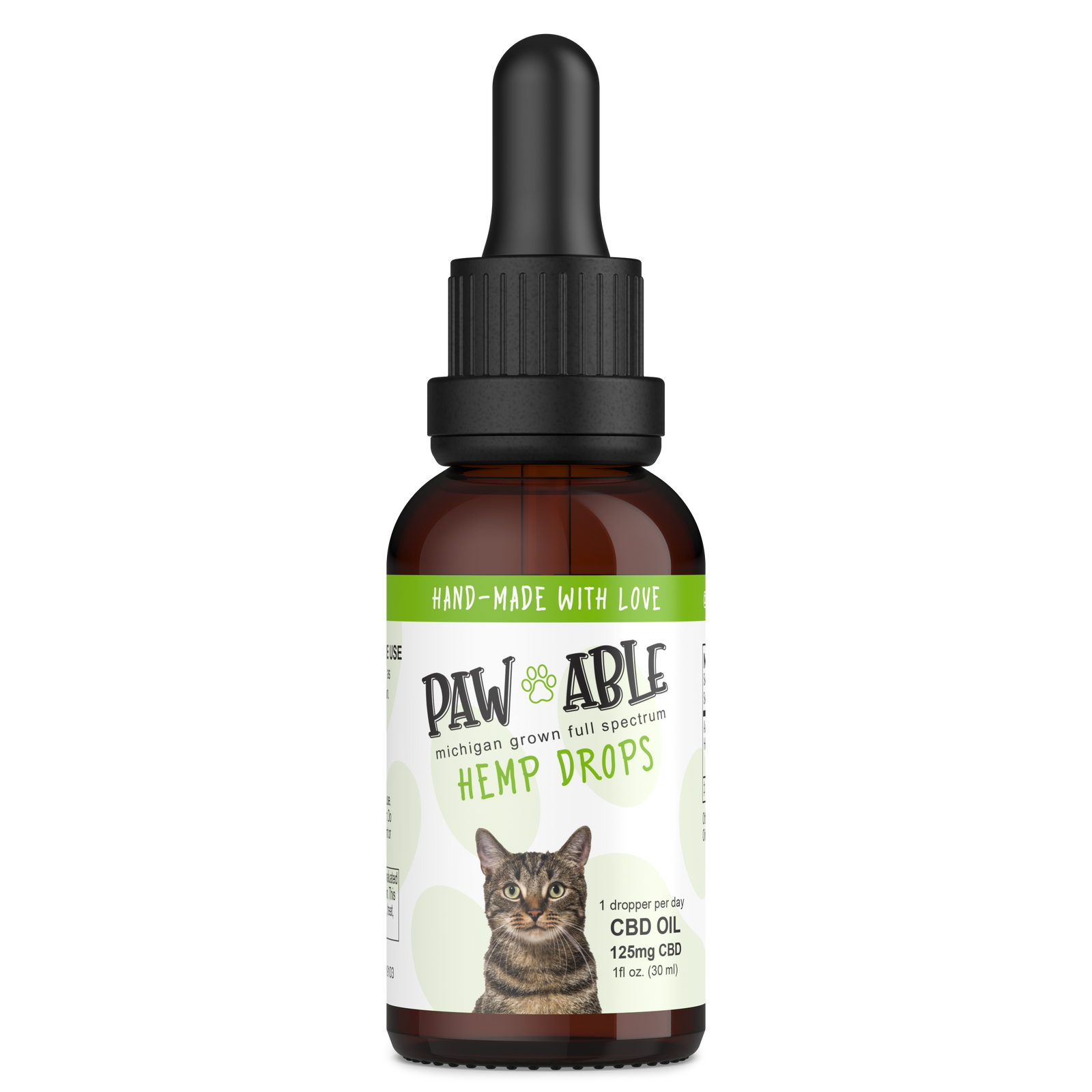 125mg CBD Oil for Cats | THC-Free & Organic