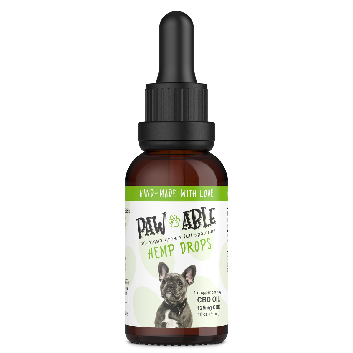 125mg CBD Oil for Small Dogs (25 lbs &amp; Under) | THC-Free &amp; Organic