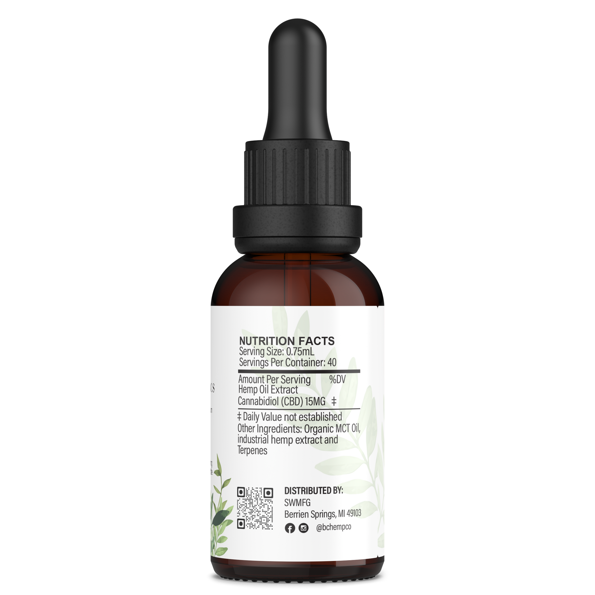 THC-Free Unflavored CBD Oil - 600mg, 1000mg, 1800mg - BC Organics THC-Free Unflavored CBD Oil - 600mg, 1000mg, 1800mg - BC Organics