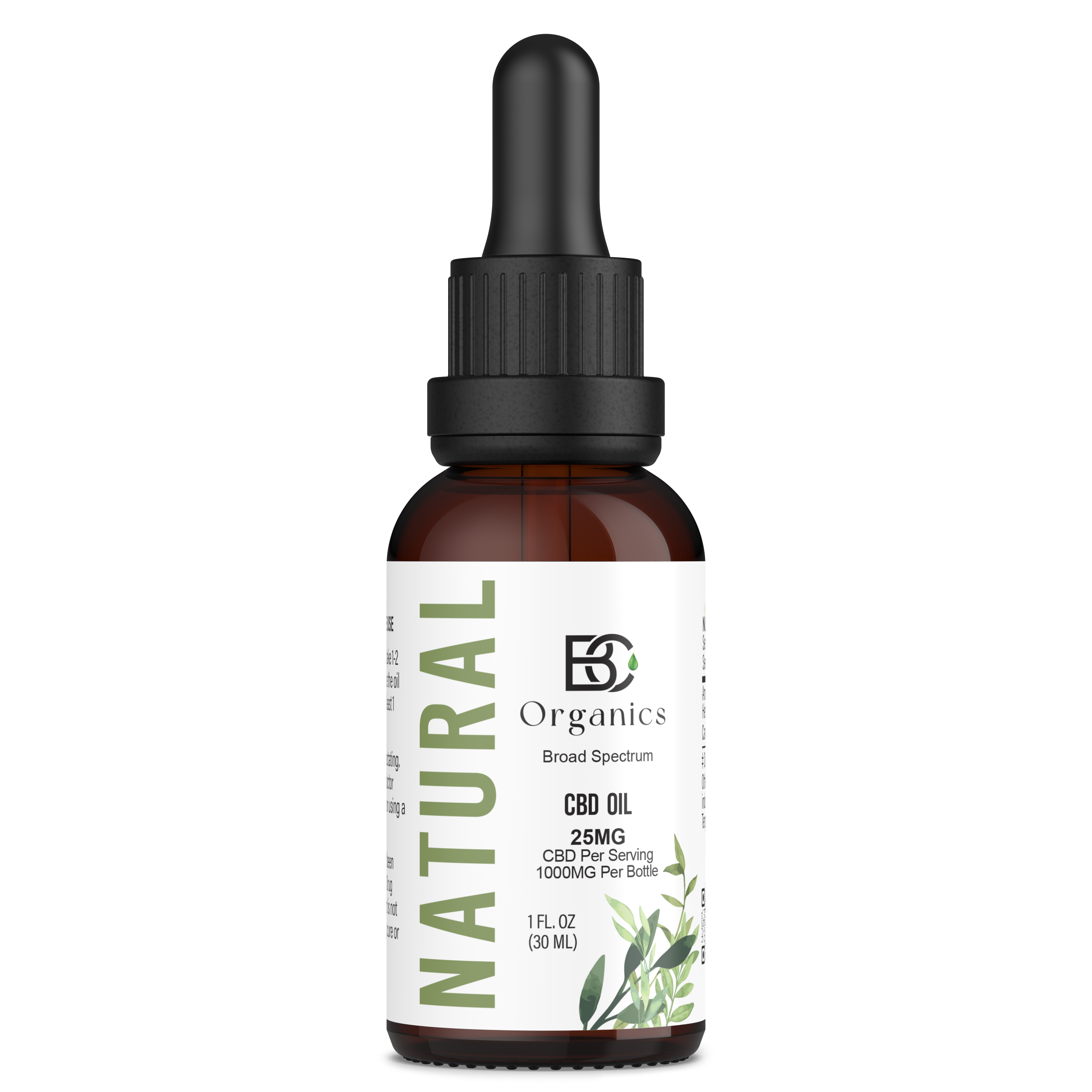 THC-Free Unflavored CBD Oil - 600mg, 1000mg, 1800mg - BC Organics