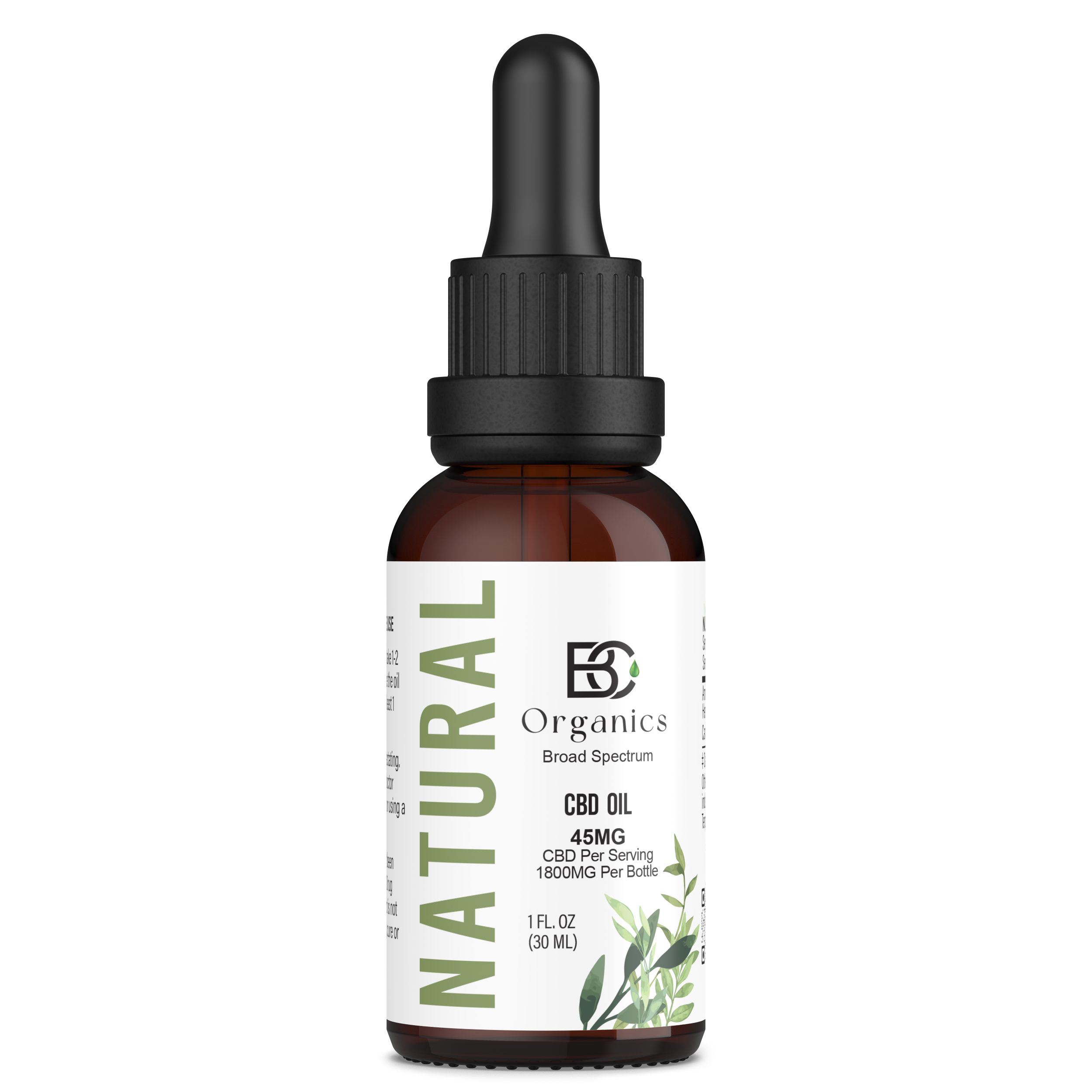 THC-Free Unflavored CBD Oil - 600mg, 1000mg, 1800mg - BC Organics
