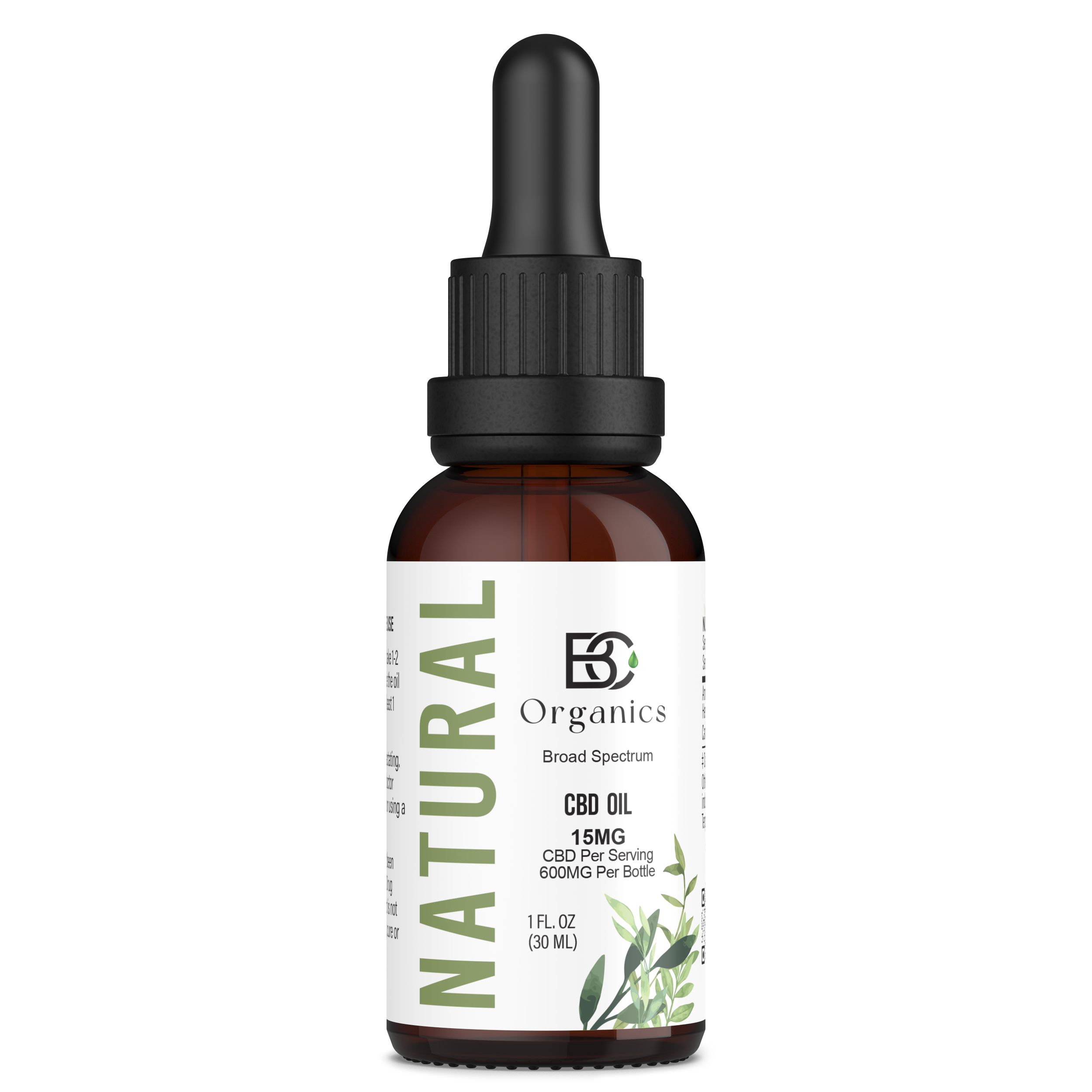 THC-Free Unflavored CBD Oil - 600mg, 1000mg, 1800mg - BC Organics