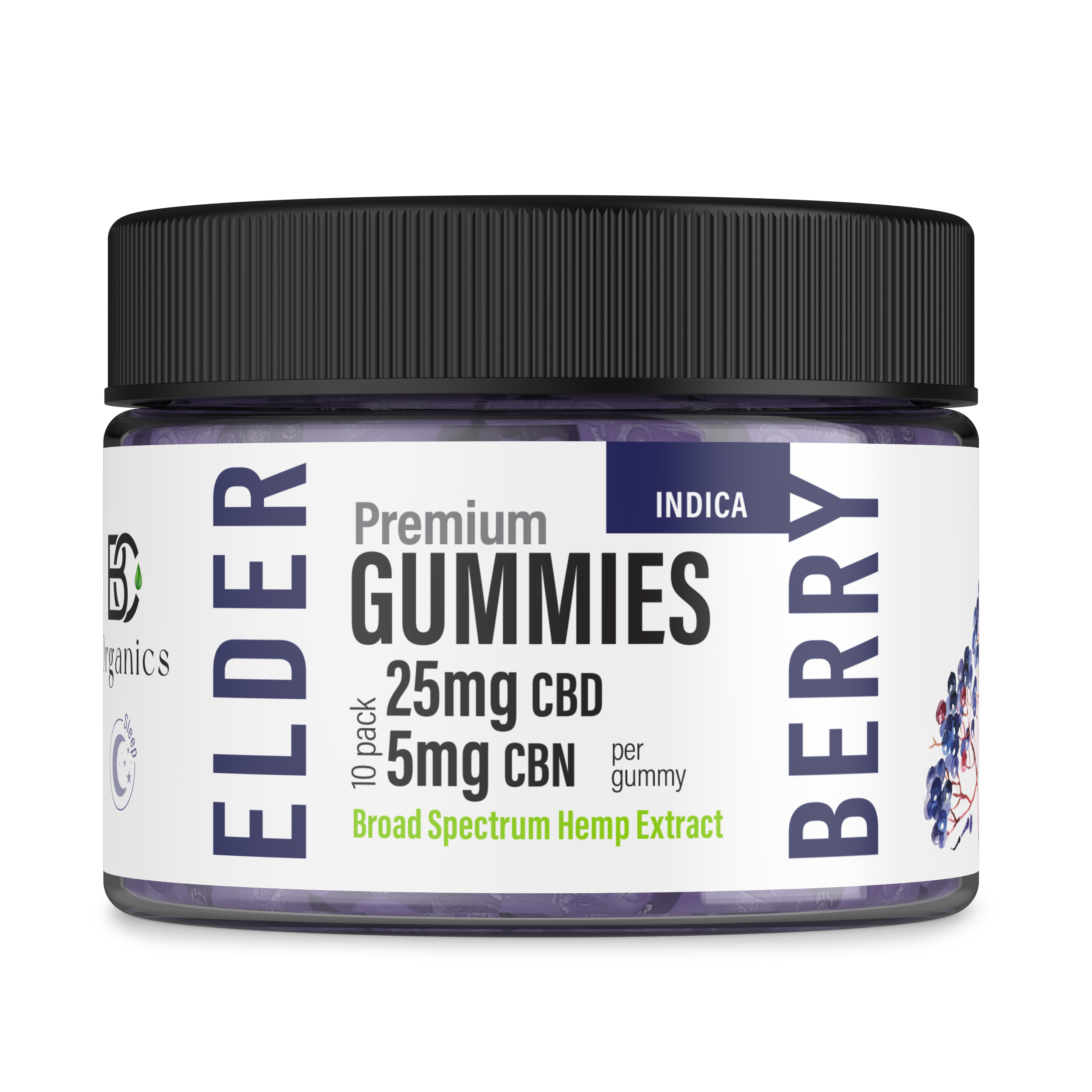 Elderberry Sleep CBD:CBN Gummies (THC-Free) - BC Organics